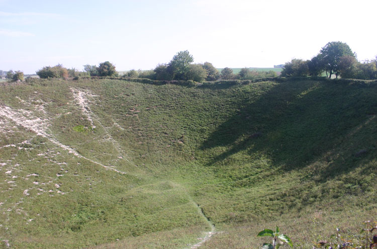 France, First World War Battlefields, Lochnagar crater, Walkopedia