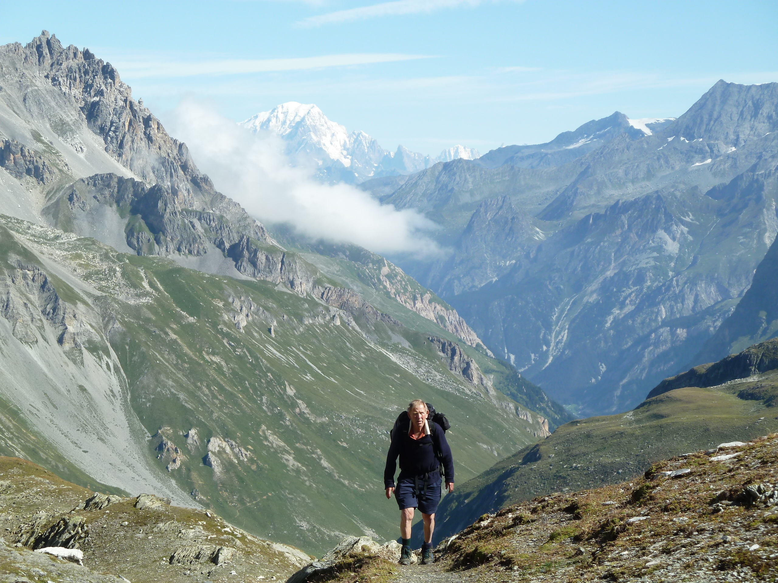 GR5 or Grand Traverse des Alpes: Ascent of Col de Chaviere (9173 feet) - © Dick Everard