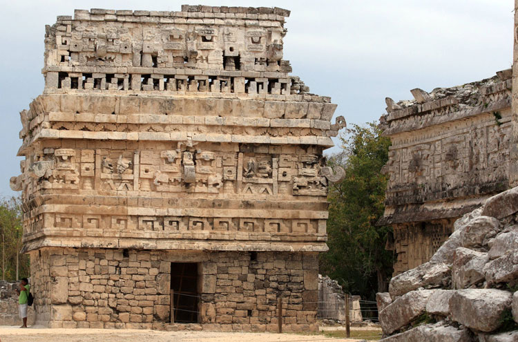 Mexico Yucatan Peninsula, Chichen Itza, Facade of La Iglesia, Walkopedia