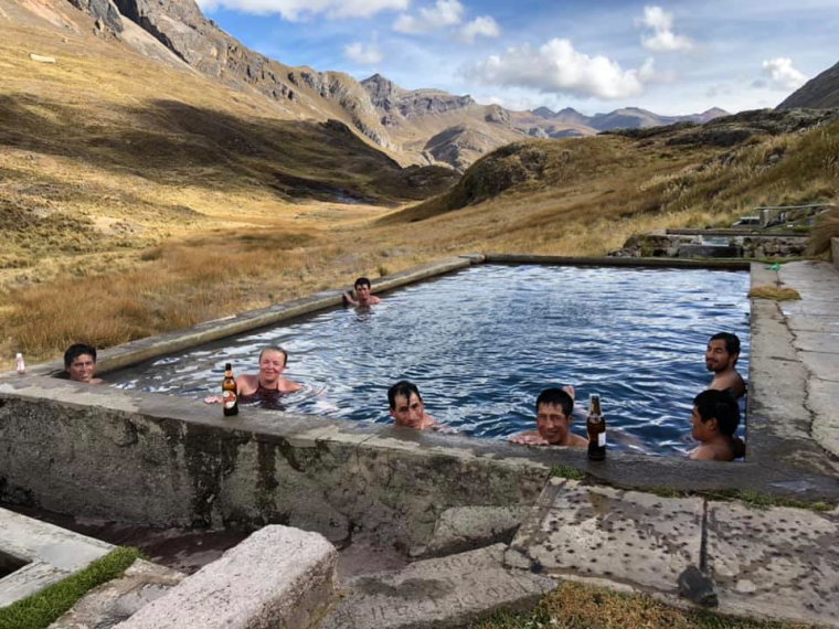 Peru North Huayhuash, Huayhuash Circuit, Viconga hot spring, Walkopedia