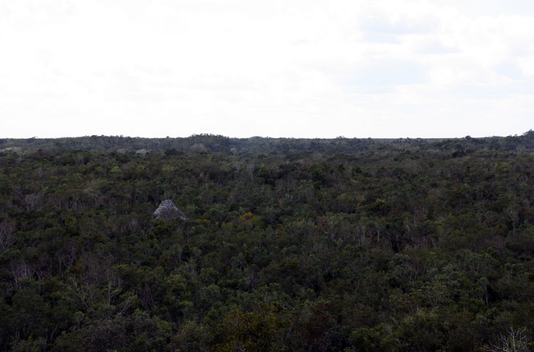 Mexico Yucatan Peninsula, Tulum, and Coba to Yaxuna, Yaxuna - View From Castillo, Walkopedia