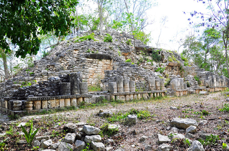 Mexico Yucatan Peninsula, Tulum, and Coba to Yaxuna, War Council House, Yaxuna, Walkopedia