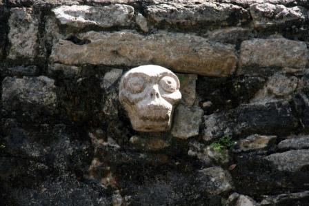 Mexico Yucatan Peninsula, Tulum, and Coba to Yaxuna, Coba, Ballcourt Detail, Walkopedia