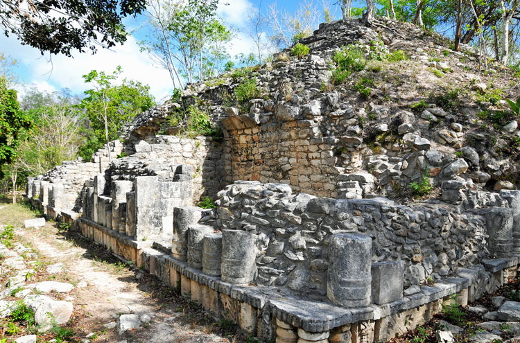 Mexico Yucatan Peninsula, Tulum, and Coba to Yaxuna, Yaxuna Temple, Walkopedia