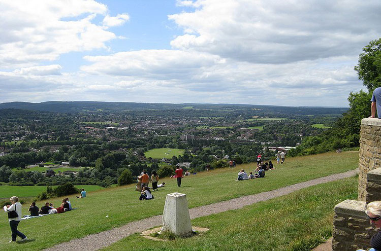 United Kingdom England South, Box Hill, Box Hill panorama, Walkopedia