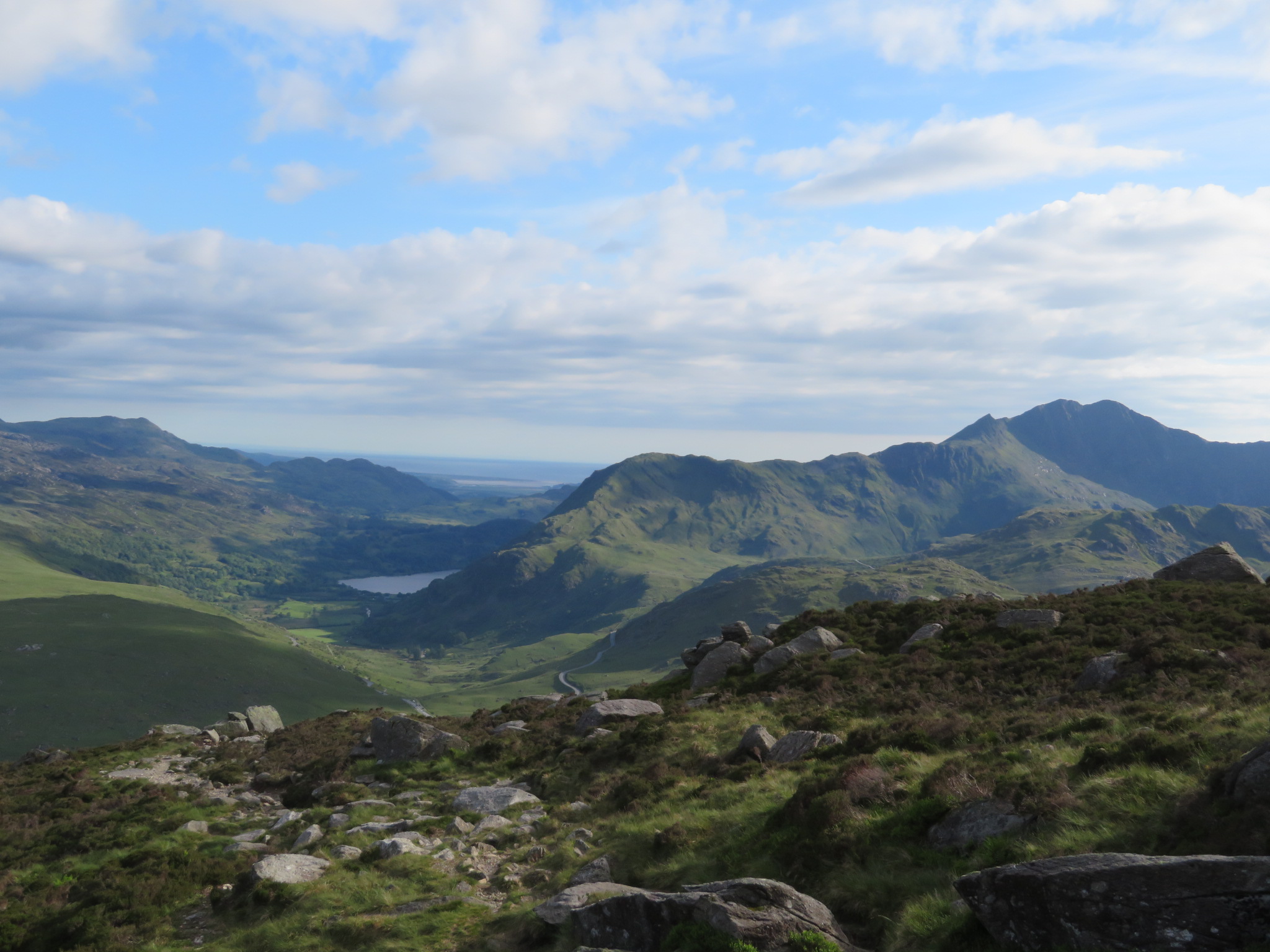 United Kingdom Wales Snowdonia, Mount Snowdon, LLiwedd, Snowdon, Crib Goch below right, from ... near Glyder Fach, Walkopedia