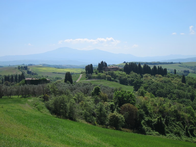 Italy, Via Francigena, Tuscany - Monte Amiata in distance , Walkopedia