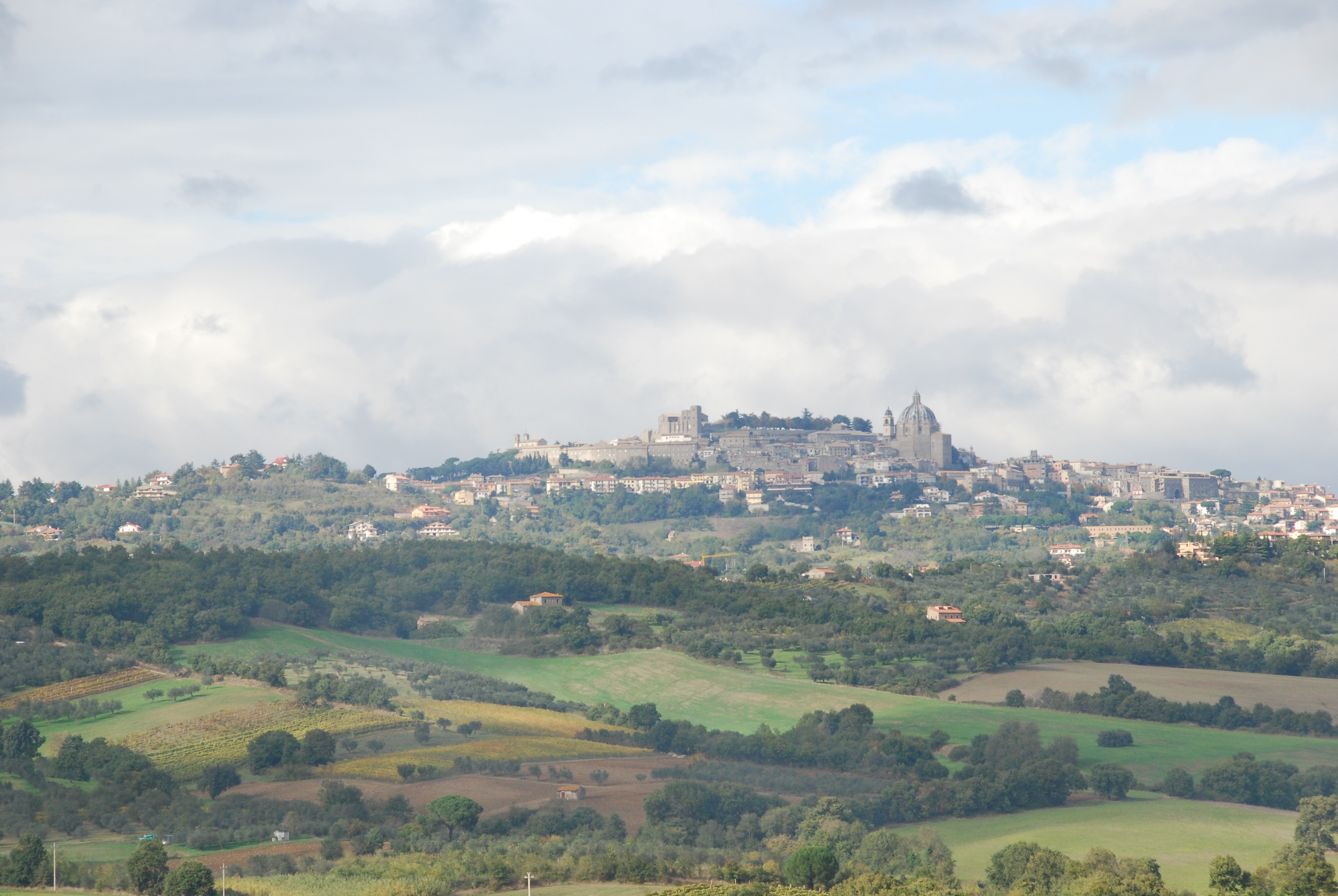 Italy, Via Francigena, Via Francigena - View of Montefiasconi From the Via Francigena on the way to Viterbo, Walkopedia