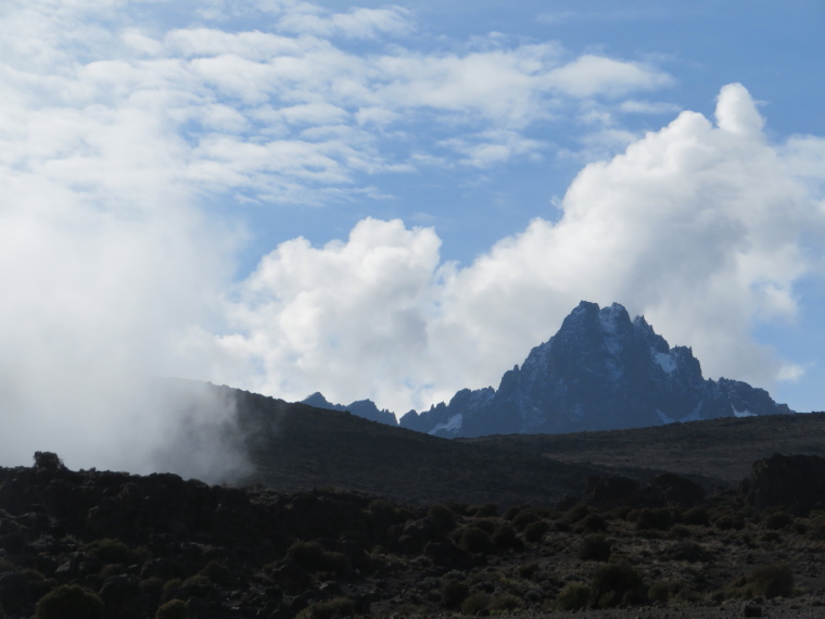 Tanzania Mount Kilimanjaro, Trekking Kilimanjaro , Mawenzi, Kili's most beautiful summit, from above 3rd Cave camp, Walkopedia