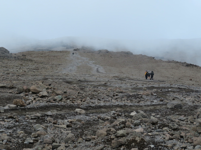 Tanzania Mount Kilimanjaro, Trekking Kilimanjaro , Path spaghetti below Barafu camp, Walkopedia