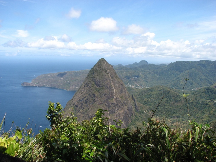 St Lucia, Gros Pitons, Petit Piton From Gros Piton, Walkopedia