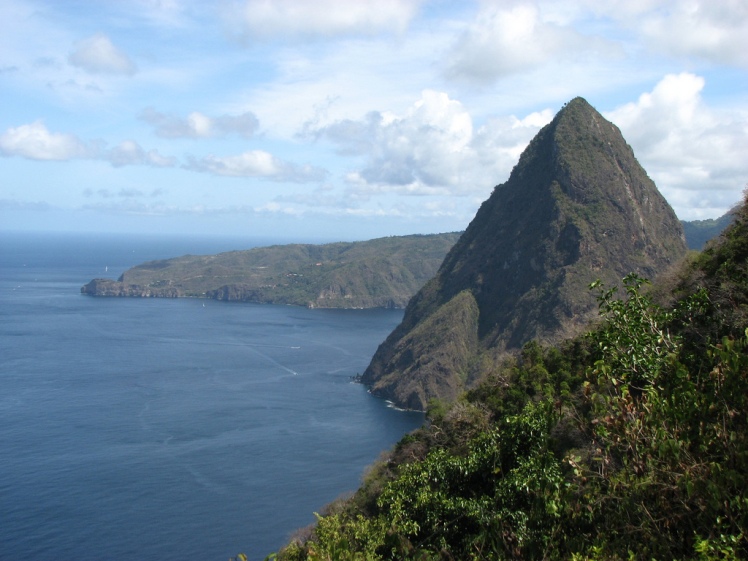 St Lucia, Gros Pitons, View of Petit Piton, Walkopedia