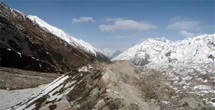 India Sikkim and nearby, Green Lake, Along the lateral moraine, Walkopedia