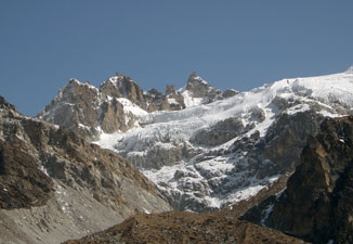 India Sikkim and nearby, Green Lake, Hanging glacier, Walkopedia