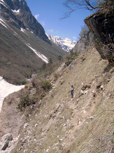 India Sikkim and nearby, Green Lake, Steep traverse, Walkopedia