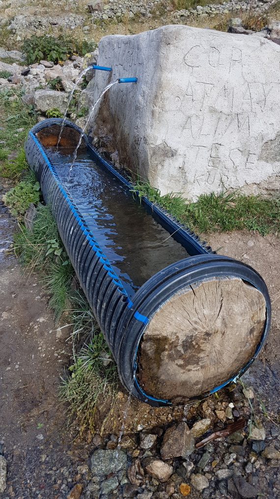 Turkey Kackar, Mt Kackar Massif, Home-made cattle trough, Walkopedia