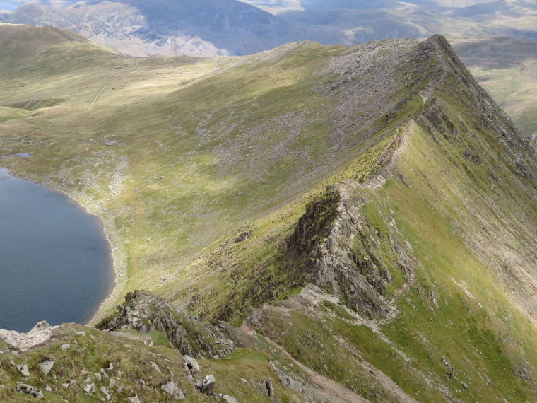 United Kingdom England North, Coast to Coast, Striding Edge from above, Walkopedia