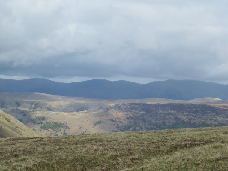 United Kingdom England North, Coast to Coast, East from near Grey Knotts across high ridges to Helvellyn massif, Walkopedia