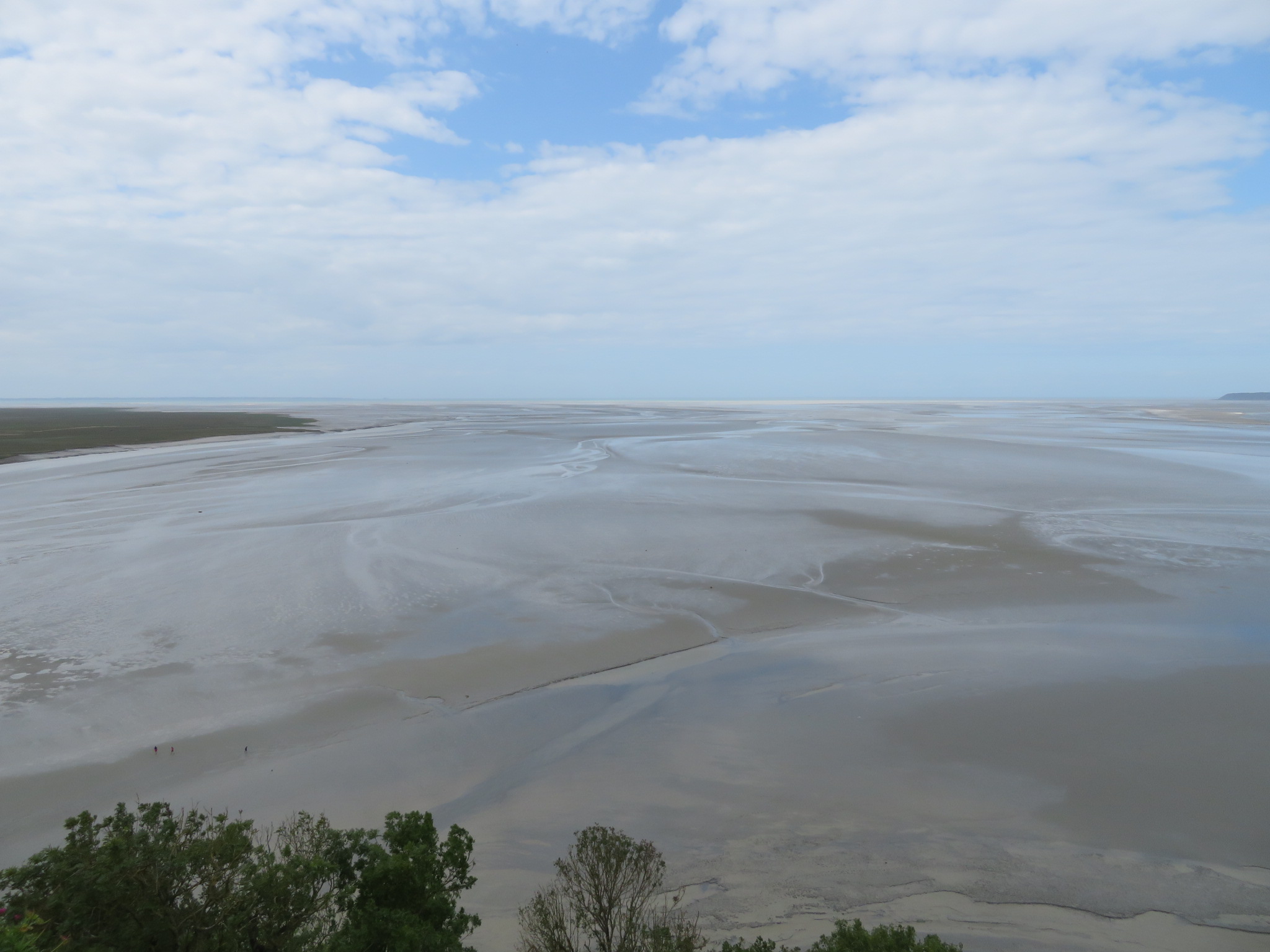 France Normandy, The Pilgrim's Trail, Mont St. Michel, Great mud flats from the abbey, Walkopedia