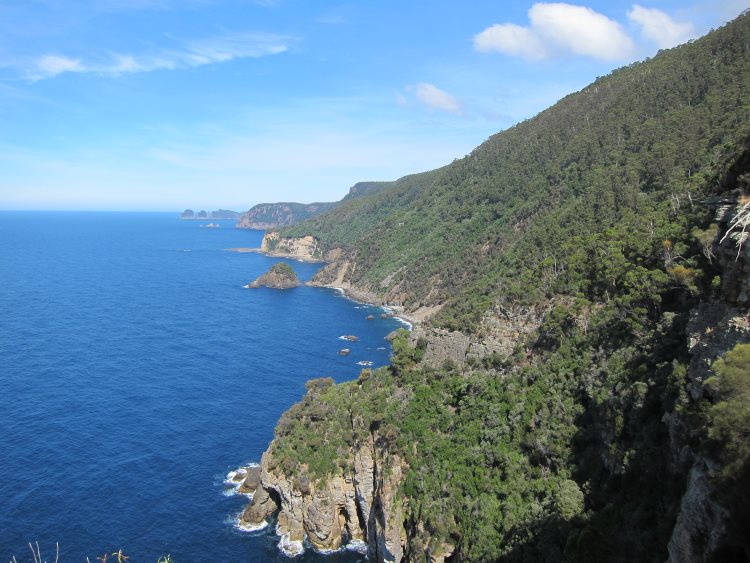 Tasman Peninsula - Coastline south of Waterfall Bay - © Copyright William Mackesy Tasman Peninsula: Tasman Peninsula - Coastline south of Waterfall Bay - © Copyright William Mackesy