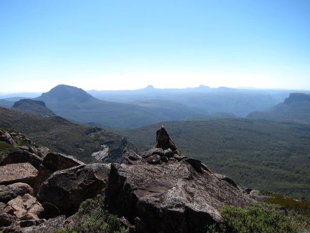 Cradle Mountain - North toward Cradle Mt From Ossa - © Copyright William Mackesy Cradle Mountain Area: Cradle Mountain - North toward Cradle Mt From Ossa - © Copyright William Mackesy