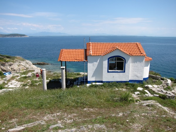 Greece Aegean Islands, Limenas Walls, Thasos, Limenas Walls - Church on old sanctuary, Walkopedia