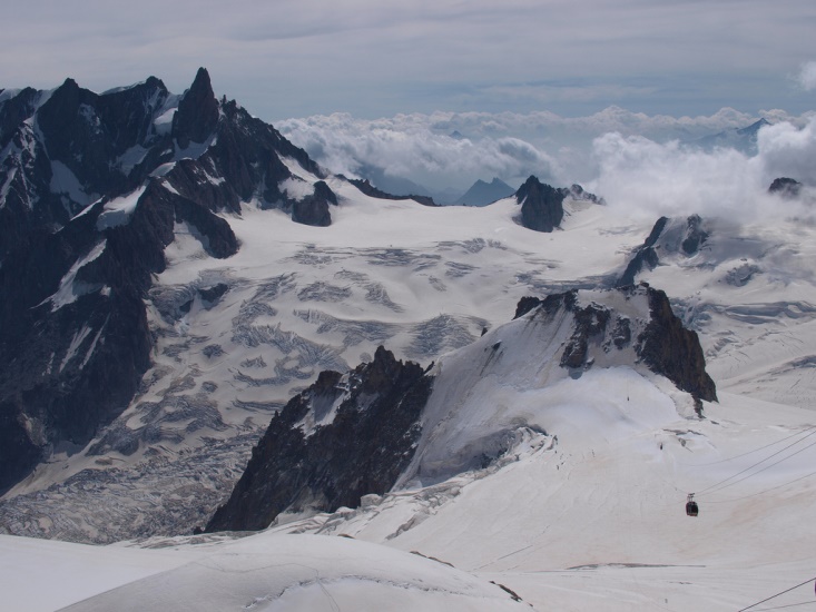 France Alps Aiguilles Rouges, Grand Balcon Nord, Aiguille du Midi, a view to Point Heilbronner , Walkopedia