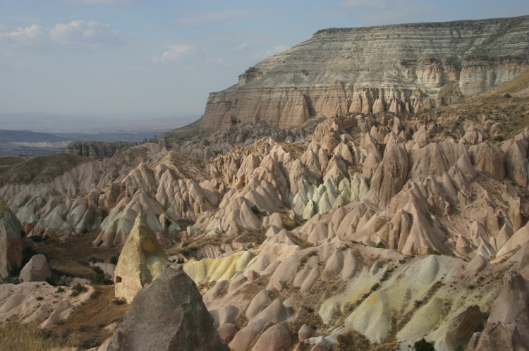 Turkey Central Anatolia Cappadocia, Rose Valley, Across to White Hill, Walkopedia