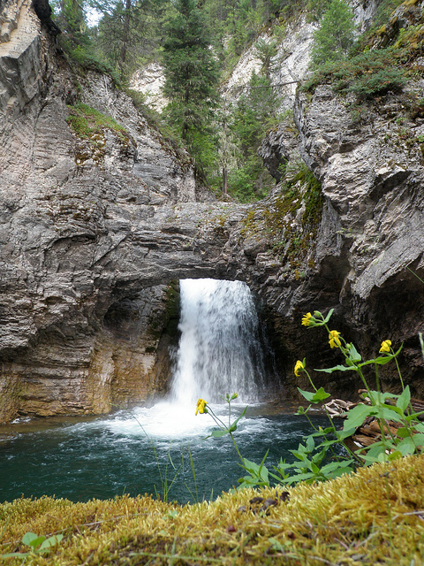Bob Marshall Wilderness: The Bob Marshall Wilderness - Natural arch waterfall - © Copyright Flickr User Forest Service - Northern Region