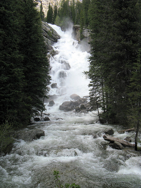 USA Western: Grand Teton NP, Jenny Lake to Cascade Canyon, Grand Teton National Park - Hidden Falls, Walkopedia