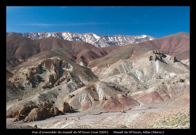 Morocco High Atlas MGoun, M'goun Massif, Vue d'ensemble du massif du M'Goun, Walkopedia