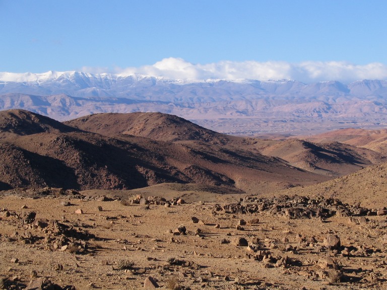 Morocco High Atlas MGoun, M'goun Massif, view on the Atlas mountains  , Walkopedia