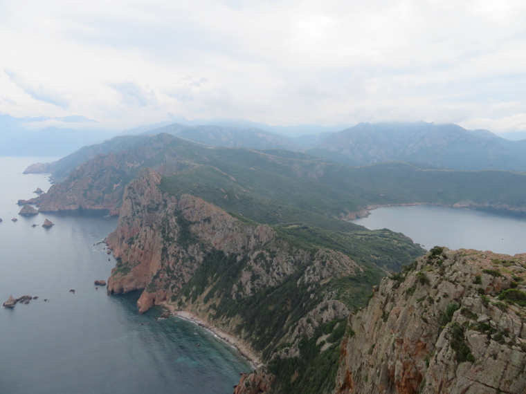 Corsica Walking: Capu Rossu - back along the cape from the tower - © William Mackesy