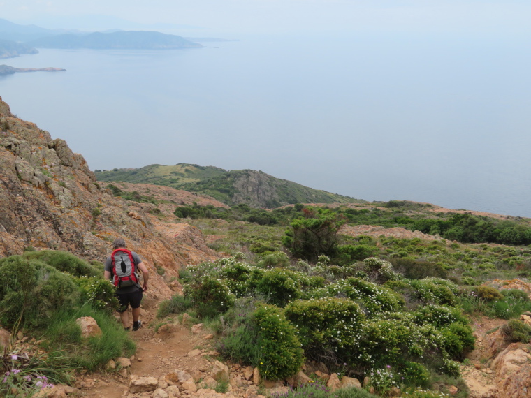 France Corsica, Corsica Walking, Capu Rossu - Descending the switchback from the tower, Walkopedia